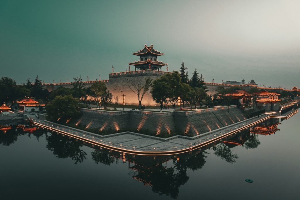 A temple in Xi'an, China