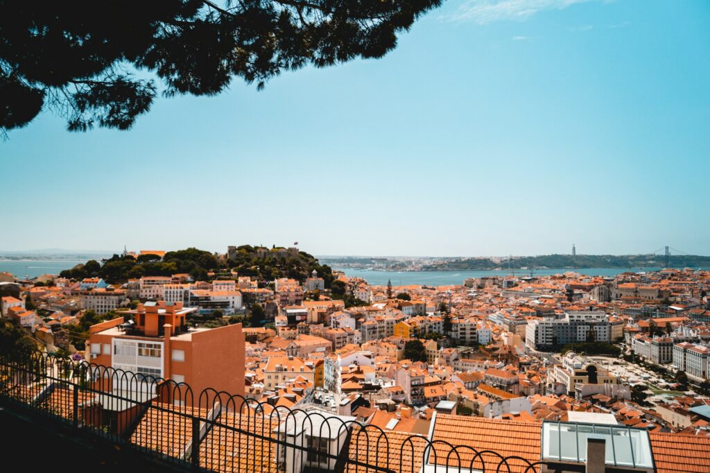 The terracotta rooftops of Lisbon, Portugal