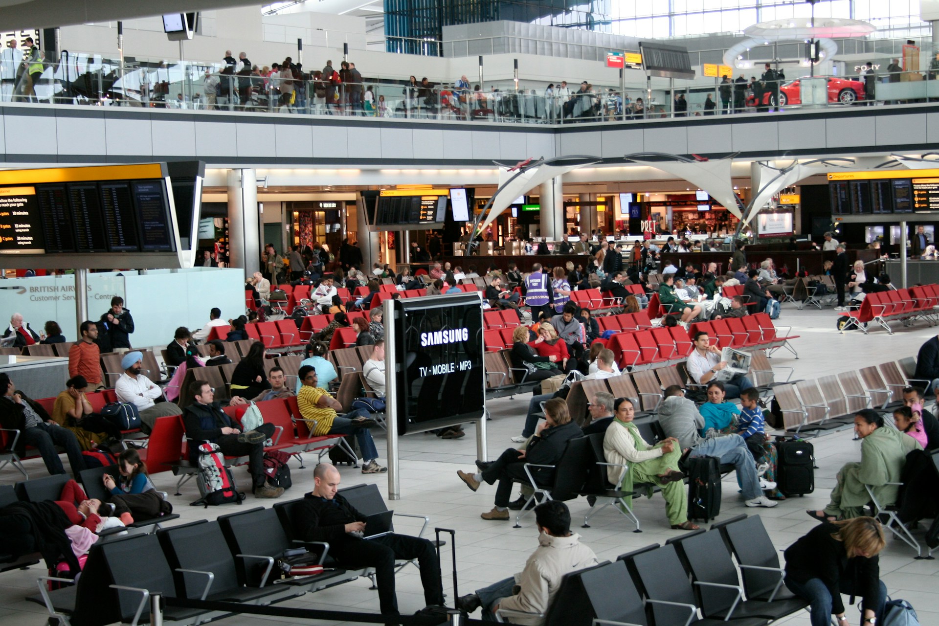 A busy terminal at London Heathrow