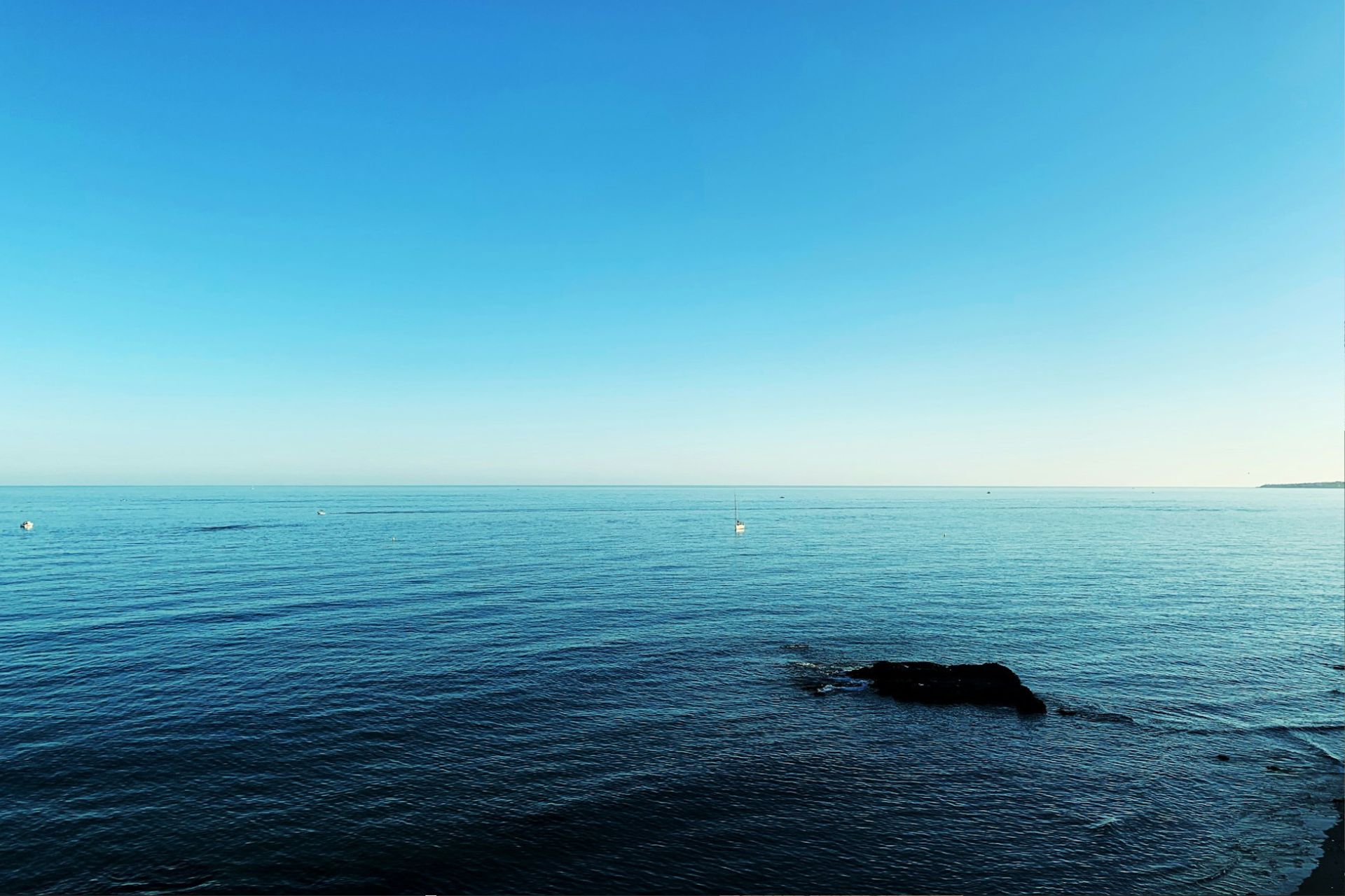 The sea off the coast of Benalmádena, Spain