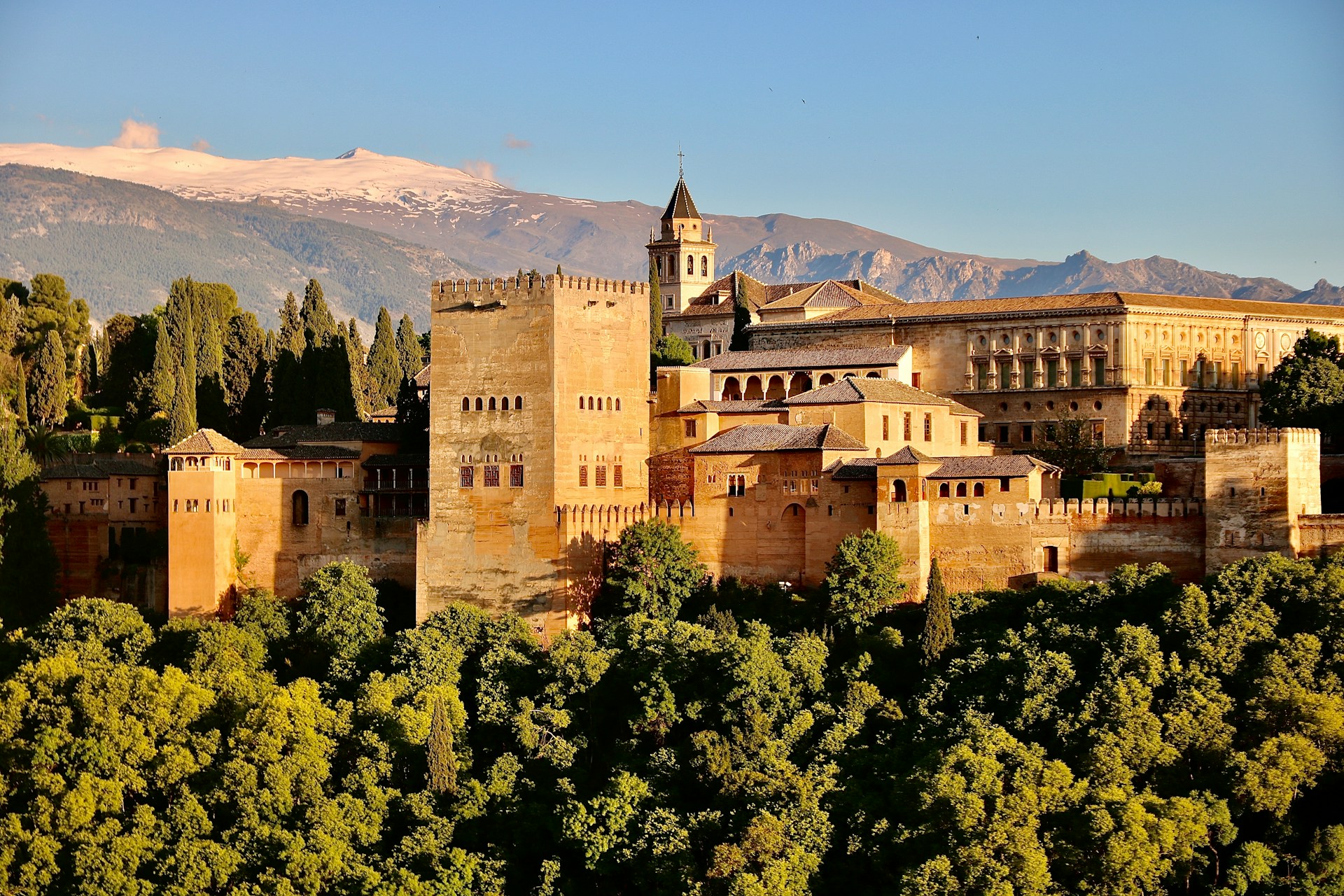 Picturesque structures in Alhambra, Granada