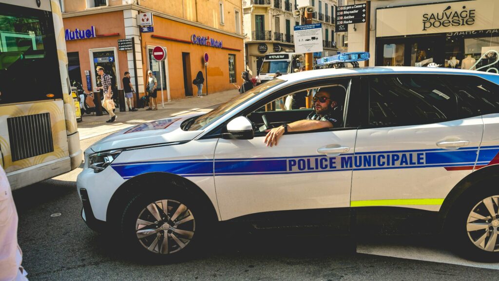 A European police car