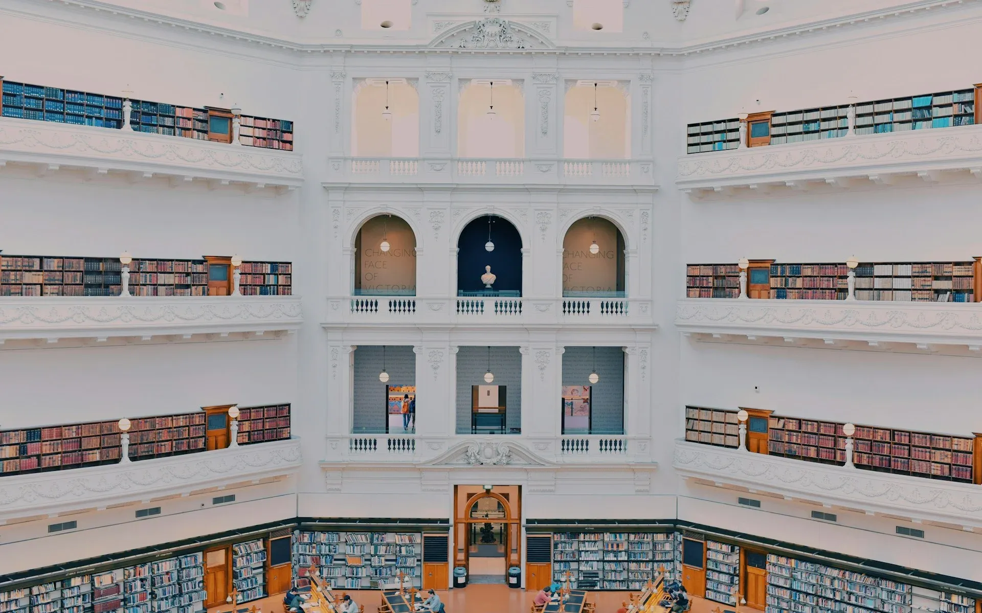 Inside the Library of Victoria